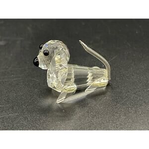 Swarovski Crystal Dachshund Dog 1.5" 7641075000 010003 Retired 1991